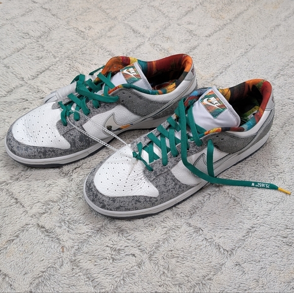 Nike Dunk Low Retro Premium Philly Shoes Mens Sz 13 White Green HF4840-068 NEW main image 7